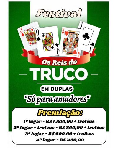 Inscrições abertas para o Festival "Os Reis do Truco em Duplas" só para Amadores 